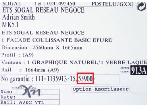 Etiquette Garantie